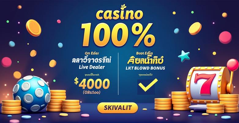 โปรโมชั่นคาสิโนออนไลน์ โบนัสฝากครั้งแรก 100%